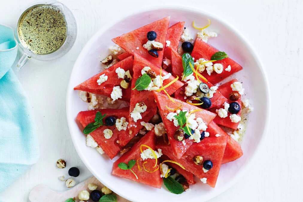 Watermelon And Blueberry Salad