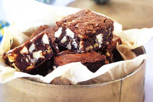 White And Dark Chocolate Walnut Brownies
