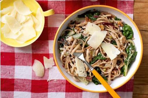 Wholemeal Pasta With Silverbeet And Walnuts