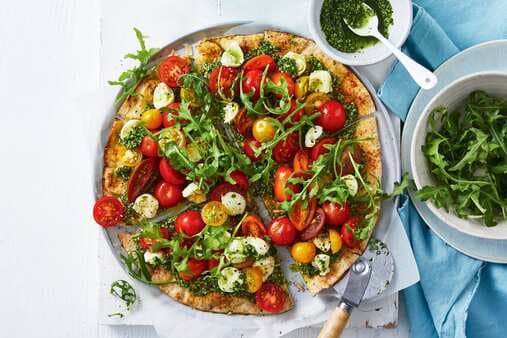 Wholemeal Pizzas With Tomato And Pesto