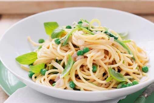 Zucchini & Two Pea Spaghetti