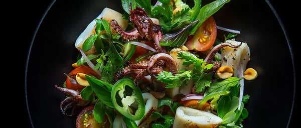 Spicy Grilled Squid Salad
