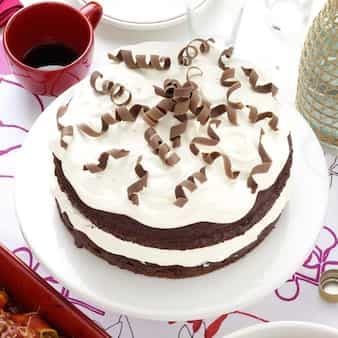 Almond Chocolate Torte With Chocolate Curls
