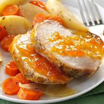 Apricot Pork Roast With Vegetables