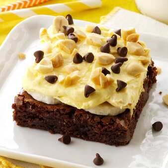 Banana Cream Brownie Dessert