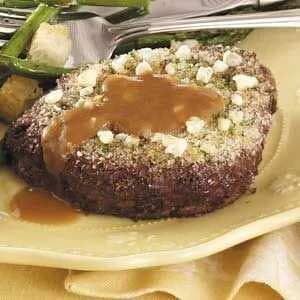 Blue Cheese-Topped Steaks