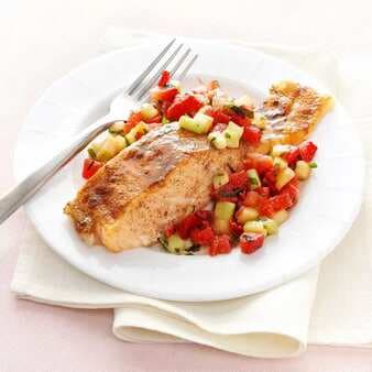 Brown Sugar Salmon with Strawberries