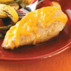 Cheese-Topped Lemon Chicken Breasts