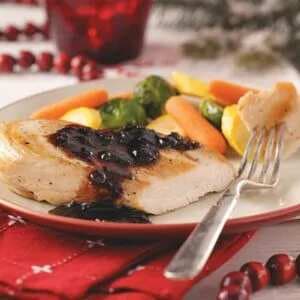 Chicken With Cranberry-Balsamic Sauce