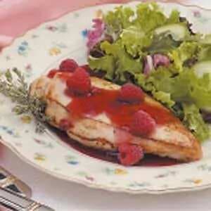 Chicken With Raspberry Thyme Sauce