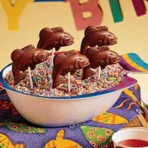 Chocolate Fish Lollipops