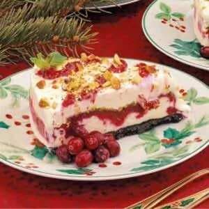 Cranberry Pistachio Ice Cream Cake