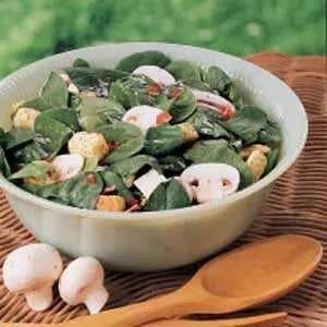 Fresh Mushroom Spinach Salad