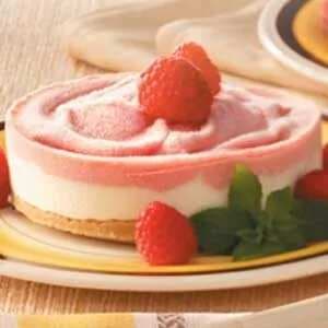 Frozen Raspberry Cheesecakes