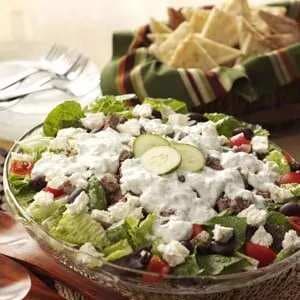 Gyro Salad With Tzatziki Dressing