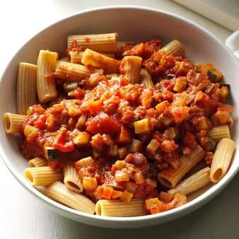 Mushroom Bolognese with Whole Wheat Pasta