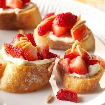 Strawberry And Cream Bruschetta
