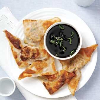 Wonton Pot Stickers with Soy Reduction