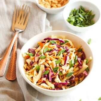 Asian Cabbage Salad with Ginger Peanut Dressing