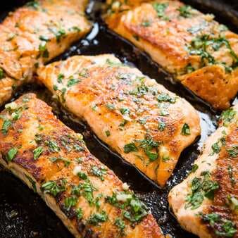 One Pan Herb and Garlic Butter Salmon
