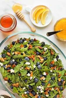 Blueberry Arugula Salad With Honey-Lemon Dressing