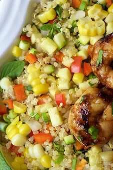 Chopped Mexican Quinoa Salad With Chili Lime Shrimp