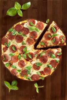 Deep Dish Pepperoni Pizza