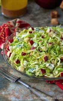 Shaved Brussels Sprouts And Apple Salad With Cider Vinaigrette