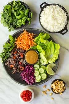 Vietnamese Caramel Pork Lettuce Wraps