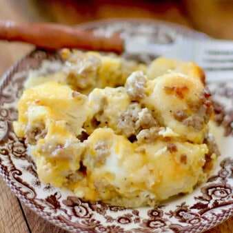 Sausage Egg And Cheese Biscuit Casserole