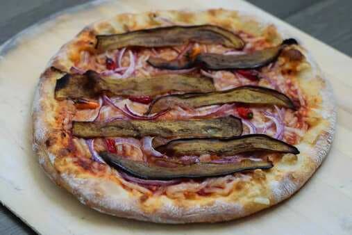 Vegan Curried Eggplant Pizza