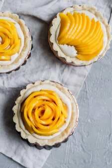 Vegan Mango Tarts With Vanilla Pastry Cream