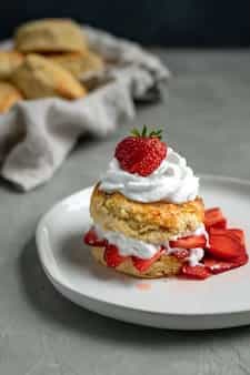 Vegan Strawberry Shortcake With Brandy Soaked Strawberries And Vanilla Bean Coconut Whipped Cream