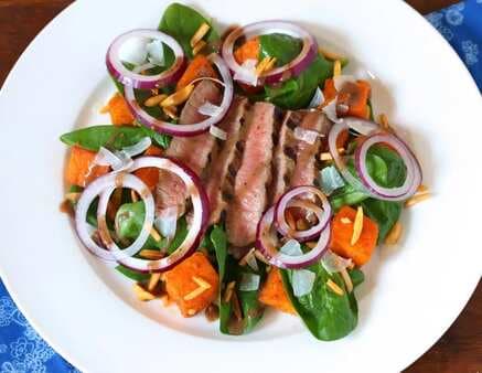 Steak Salad With Spinach & Roasted Butternut Squash
