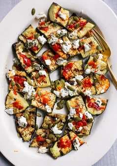 Grilled Zucchini with Calabrian Chiles Goat Cheese and Pepitas