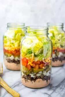 Big Mac Salad Jars Meal Prep Low Carb