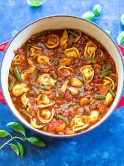 Italian Sausage Soup With Cheese Tortellini