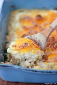 Chicken Pot Pie With Cheesy Mashed Potatoes