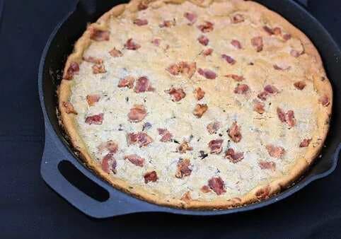 Giant Bacon Chocolate Chip Skillet Cookie