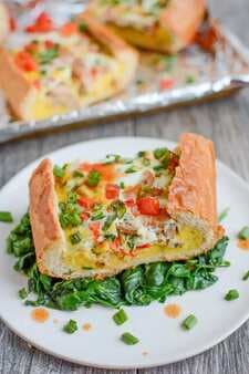 Sausage and Egg Bread Boat