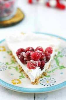 Creamy Cheesecake With Sugared Cranberries