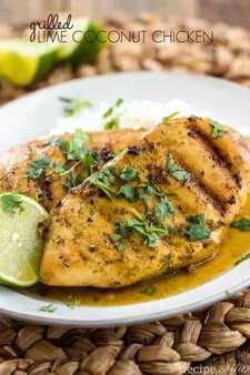 Grilled Lime Coconut Chicken With Coconut Rice