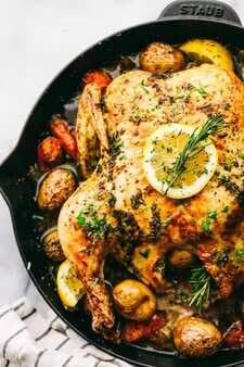 Garlic Roasted Chicken With Vegetables