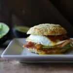 Bacon, Egg, And Avocado Mole Breakfast Biscuits