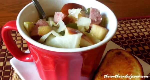 Cabbage Apple And Sausage Soup