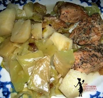Slow Cooker Chicken Apples Potatoes And Cabbage