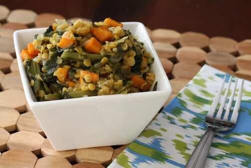 Lentils With Sweet Potatoes And Kale