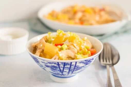 Low-Calorie Slow Cooker Pineapple Chicken