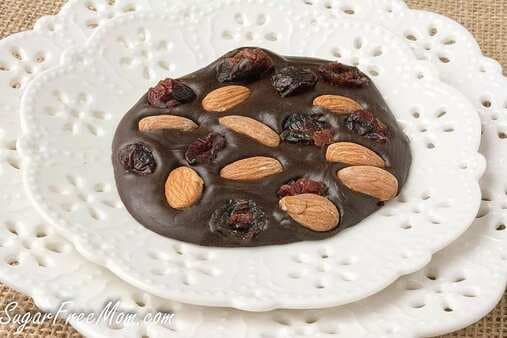 3 Ingredient Low-Sugar Cranberry Chocolate Almond Bark