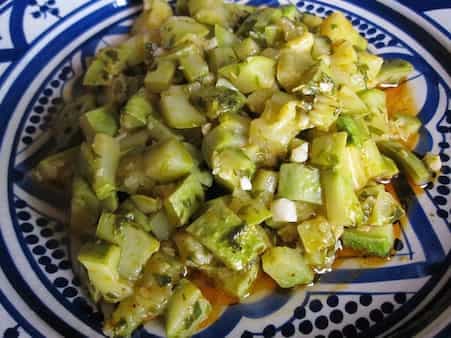 Moroccan Zucchini Salad-Cooked Moroccan Salad Of Courgettes